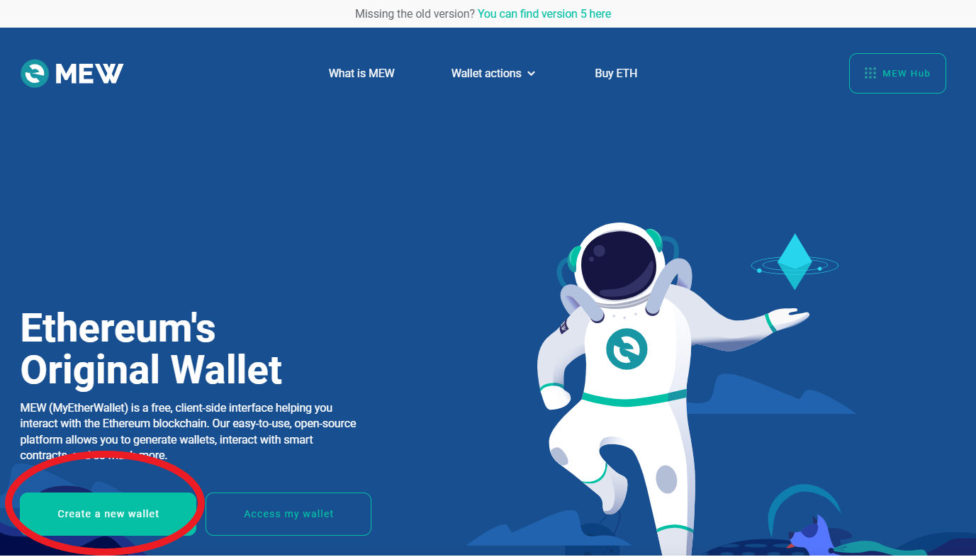 myetherwallet - create wallet on website