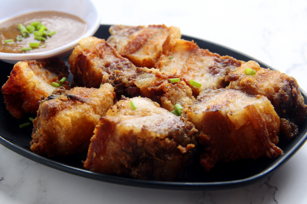 noche buena food - lechon kawali
