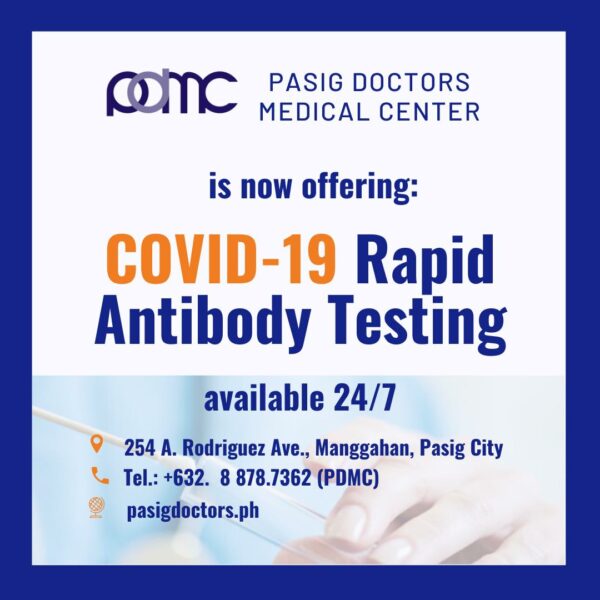 COVID-19 Testing Centers in Metro Manila - Pasig Doctors Medical Center