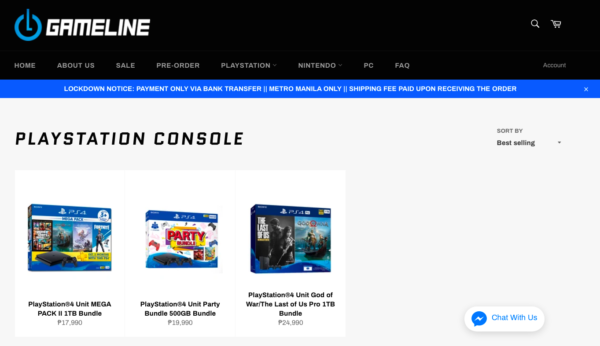 Online Gadget Stores Operating During ECQ - Gameline