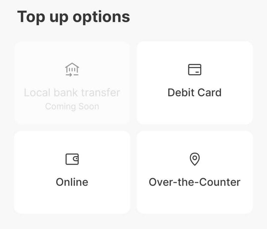 tonik digital bank - tonik top up options