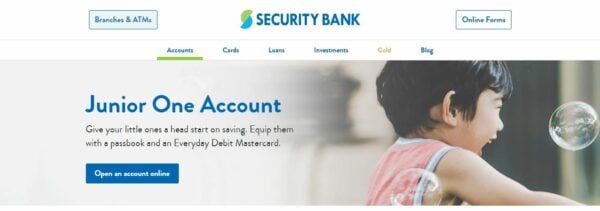 bank account for kids - Security Bank Junior One Account