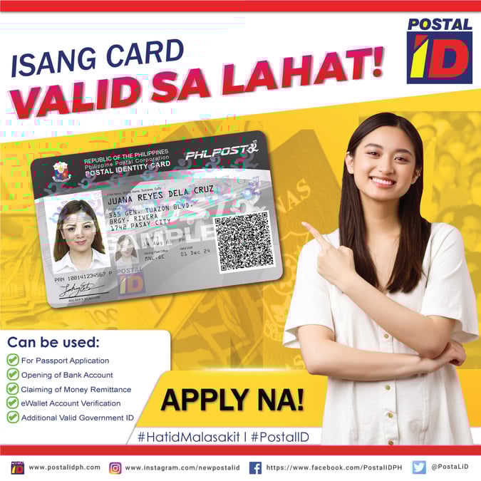 how to get a postal id - card uses