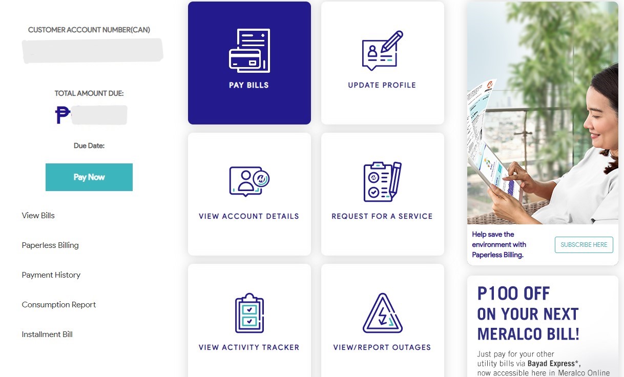 meralco online - how to pay via the website