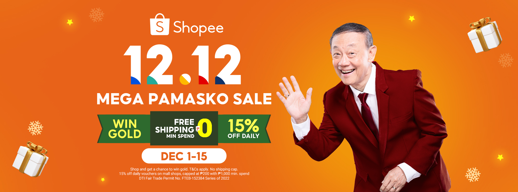 12. 12 sale - shopee mega pamasko sale