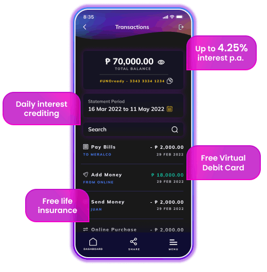 high interest savings account philippines - unoready savings account