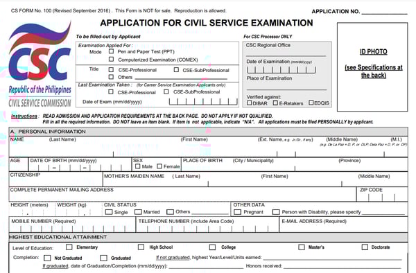 what is civil service exam philippines - Civil Service Exam Requirements